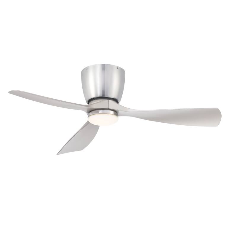 Klinch 44 inch Indoor/Outdoor Ceiling Fan with LED Light Kit - Brushed Nickel