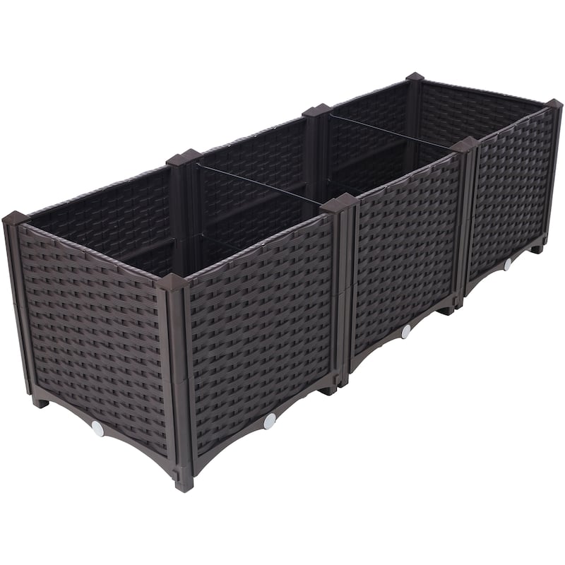 Portable Vegetable & Flower Planter Box, for Patio, Balcony, Backyard