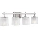 preview thumbnail 3 of 6, Brenthouse 4-Light Brushed Nickel Bath Light