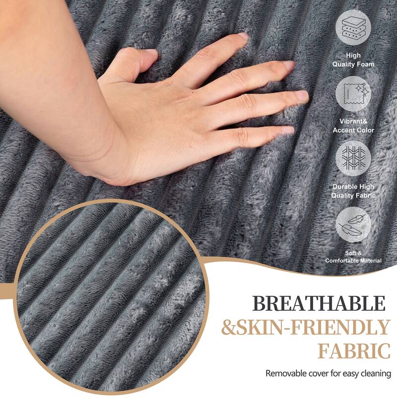 Futzca No-Assembly Modular Sofa, Corduroy Couch with High-Density Foam