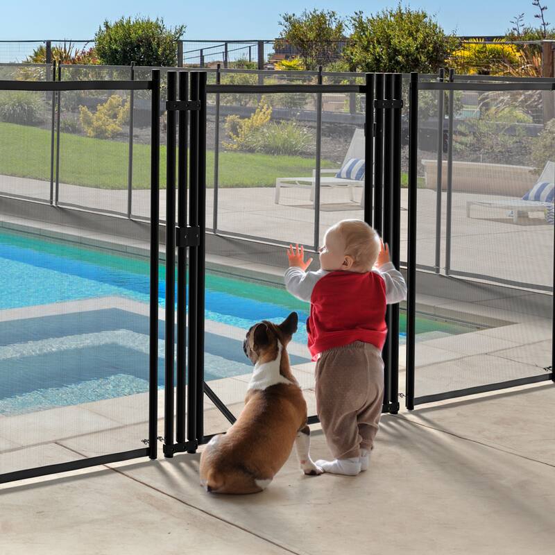 48.42'' H x 38.5'' W Black Metal Gate - 38.5