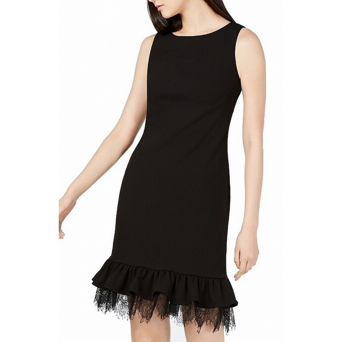 black ruffled lace trim