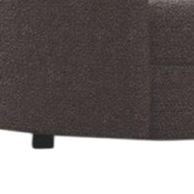 Srey Loveseat, 64 Inch, Charcoal Gray Boucle, Curved Kidney Shape