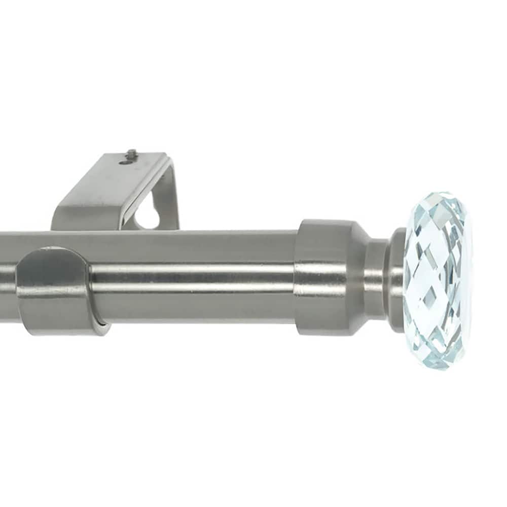 Meriville 1-Inch Diameter Window Curtain Rod, Cut Crystal