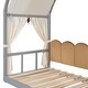 preview thumbnail 14 of 19, Twin Size Extended Bed With Arched Roof and Trundle