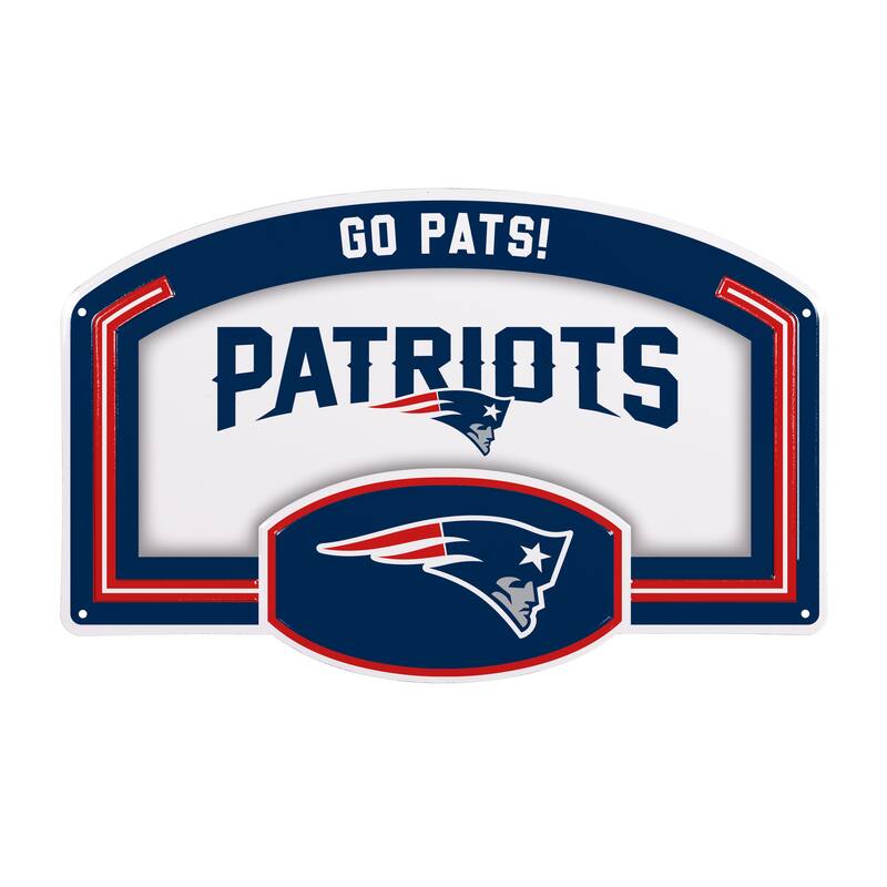 New England Patriots Embossed Steel Wall Sign, 11" x 17"