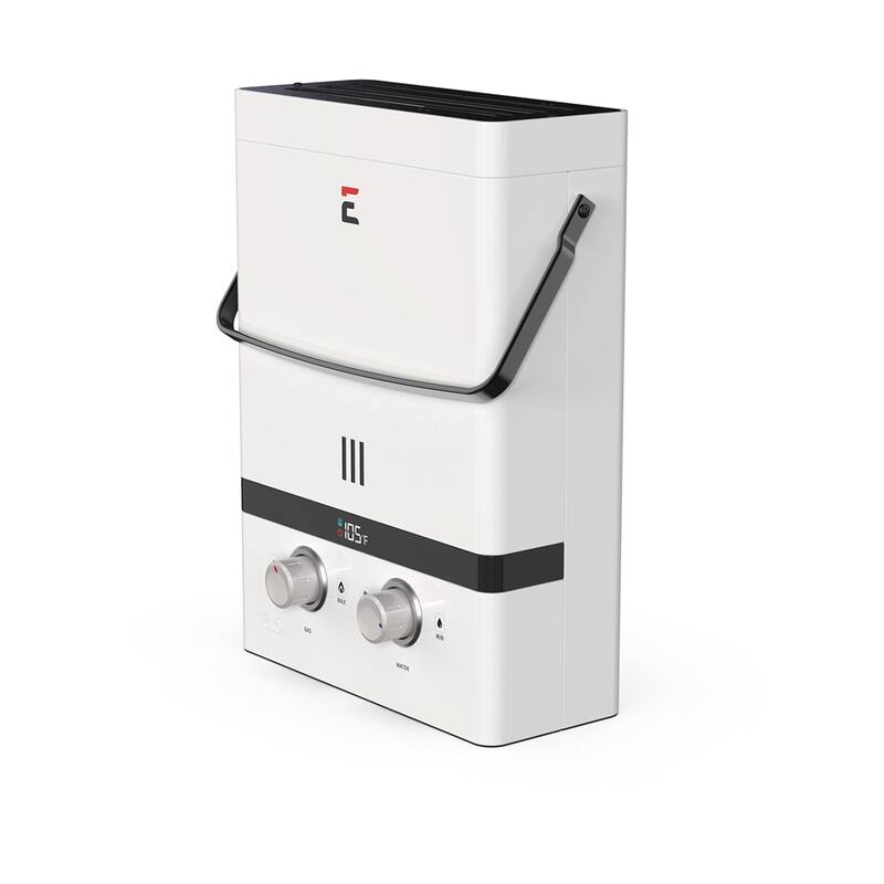 Eccotemp Luxé 1.5 GPM Outdoor Portable Tankless Water Heater w/ EccoFlo Diaphragm 12V Pump and Strainer