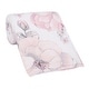 preview thumbnail 4 of 4, Lambs & Ivy Botanical Baby Watercolor Floral Pink Fleece Baby Blanket