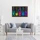 preview thumbnail 23 of 64, Luminous Party Champagne, Colorful Party Bubbles Modern Black Canvas Wall Art Print for Dining Room