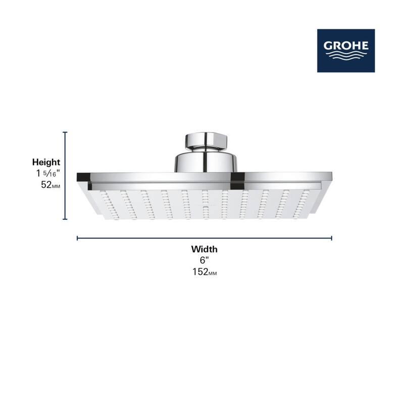 Grohe Euphoria 1.8 GPM Single Function Rain Shower Head with EcoJoy,