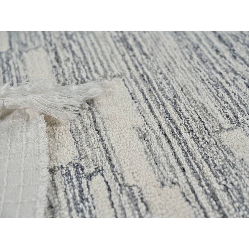 Exquisite Rugs Carmel Handmade Hand-tufted New Zealand Wool on Canvas Natural Gray/Ivory Area Rug