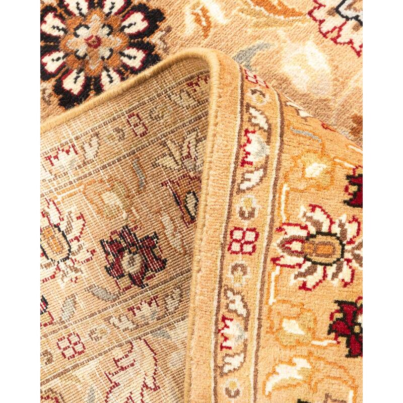 Overton Hand Knotted Wool Vintage Inspired Traditional Mogul Beige Area Rug - 3 x 5