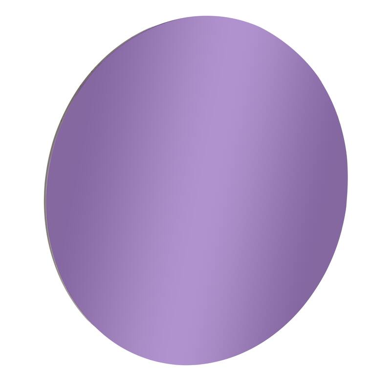 Wood Round Tinted Wall Mirror - Purple, Blue or Beige - Roche River Decor
