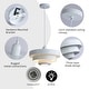preview thumbnail 27 of 32, Industrial Adjustable Chandelier 1-Light Pendant Light with 3-Layer Metal Shade, Vintage Hanging Lamp for Living Room
