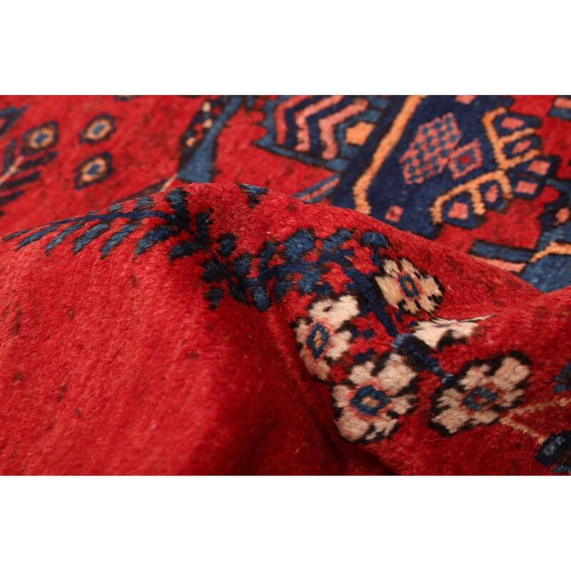 ECARPETGALLERY Hand-knotted Melis Red Wool Rug - 4'1 x 5'9