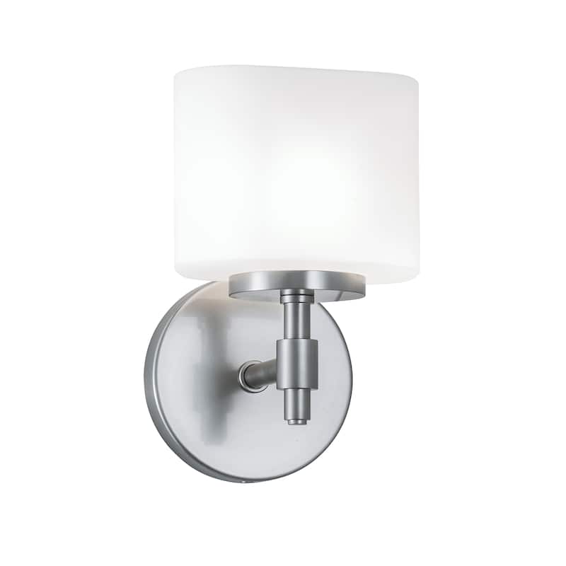Moderne 4.25'' High 1-Light Sconce - Brushed Nickel - 4.25 inch Tall - Brushed Nickel - 4.25 inch Tall