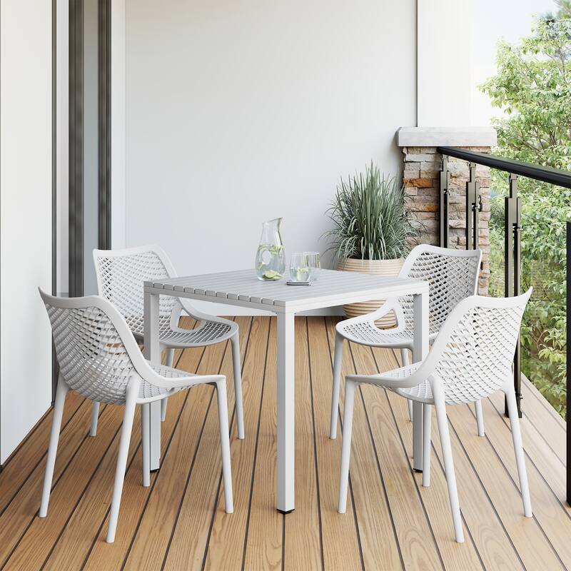 Frond and Form 4-Person Outdoor Square Dining Set