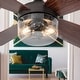 preview thumbnail 3 of 12, River of Goods Aiden Bronze and Mahogany Metal Remote-Controlled 42" Ceiling Fan - 42" x 42" x 11"/15.25"