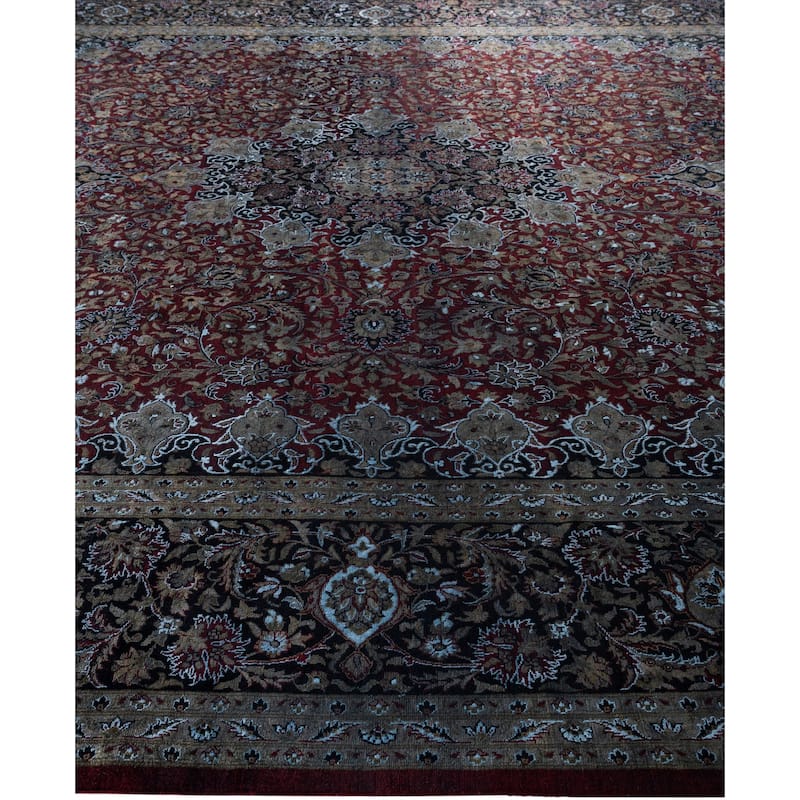 Overdyed One-of-a-Kind Hand-Knotted Area Rug - Red - 11' 3" x 14' 10"