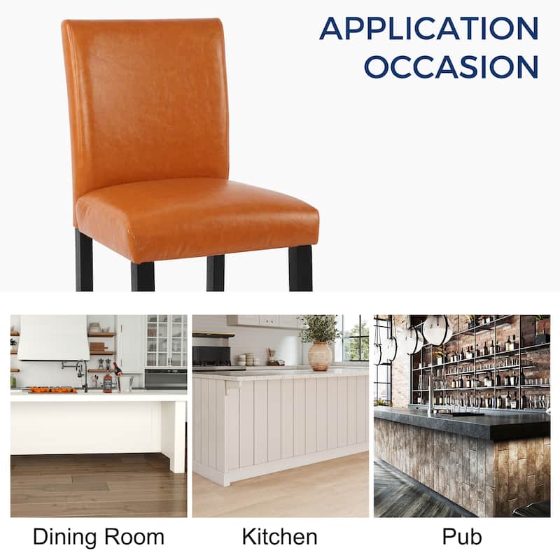 24 Inches Counter Height Bar Stools with Back Set of 2