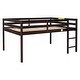 preview thumbnail 14 of 19, Contemporary Design Full Size Low Loft Bed with inclined Ladder and Guardrails, Under Bed Capacious Space, Space-saving, White