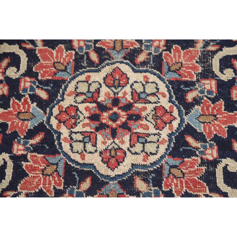 Hand Knotted Oriental 100% Wool Carpet Traditional Floral Pink Tabriz Area Rug - 11' 0'' X 8' 0''