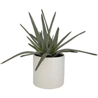 Uttermost 60210 Taos 17-1/2" Tall Ceramic Faux Flora Planter - Ivory / Beige