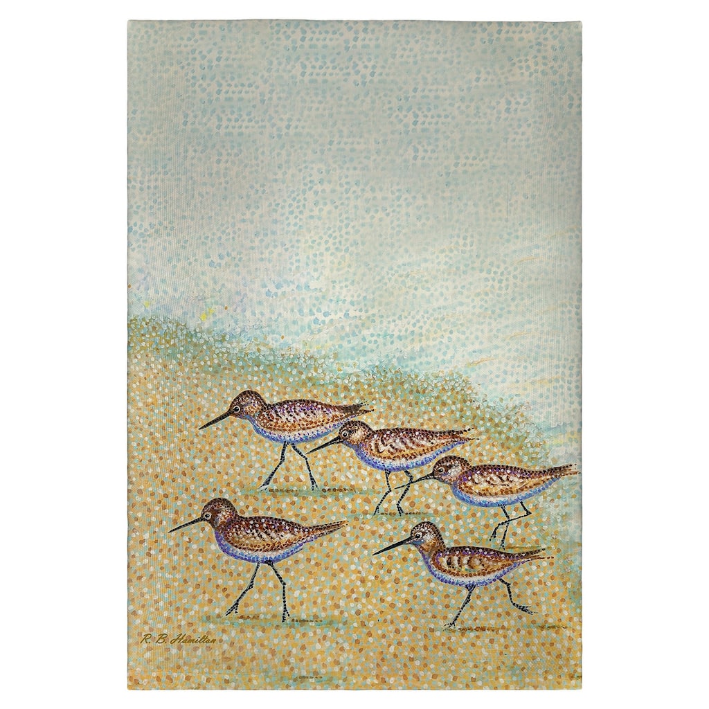 Pointillist Sanderlings Guest Towel - 20x20