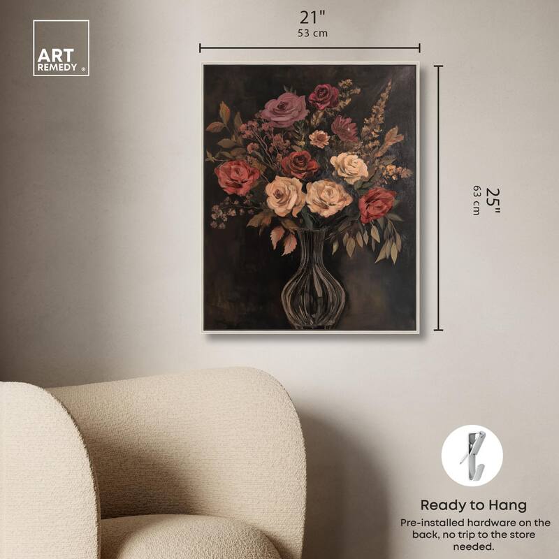 Smoldering Bouquet Canvas by Art Remedy