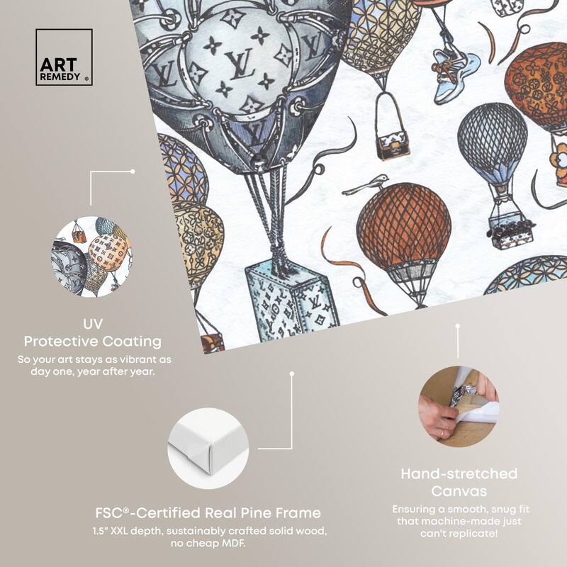 Doll Memories - Fashion Balloons Canvas by Art Remedy, Gallery Wrapped