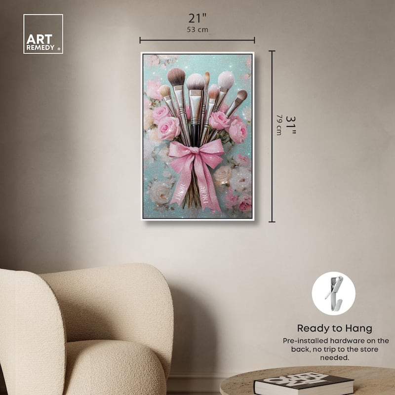 Bouquet of Make Up Brushes Canvas by Art Remedy