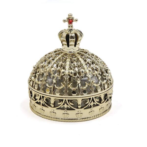 Gold Tone Crown Shaped Truck Car Perfume Block Fragrance Diffuser Air