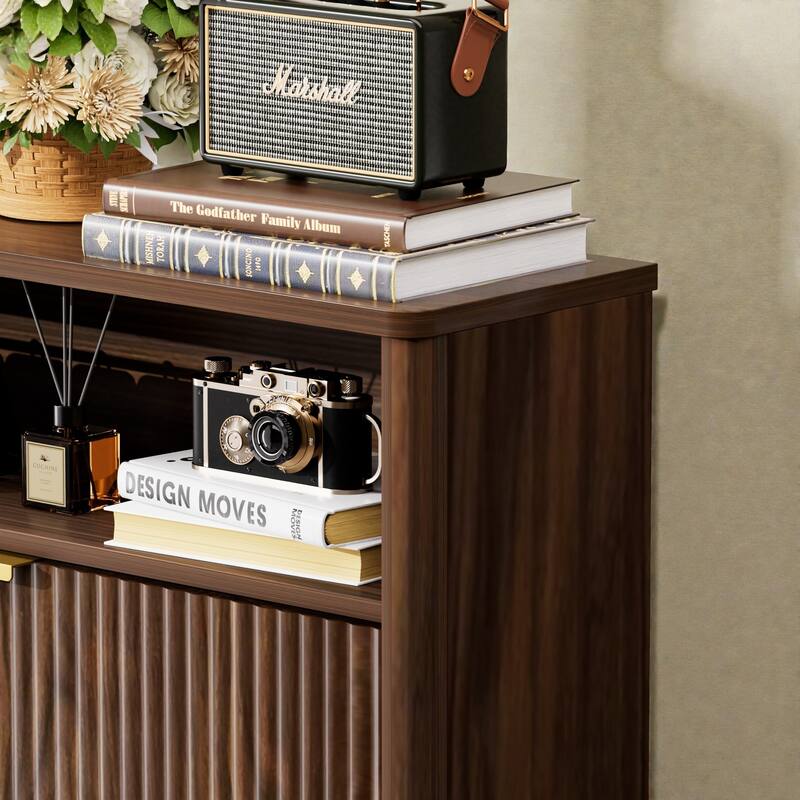 Modern Shoe Cabinet with 2 Flip Drawers, Tall Hidden Shoe Storage Organizer for Entryway, Hallway & Foyer