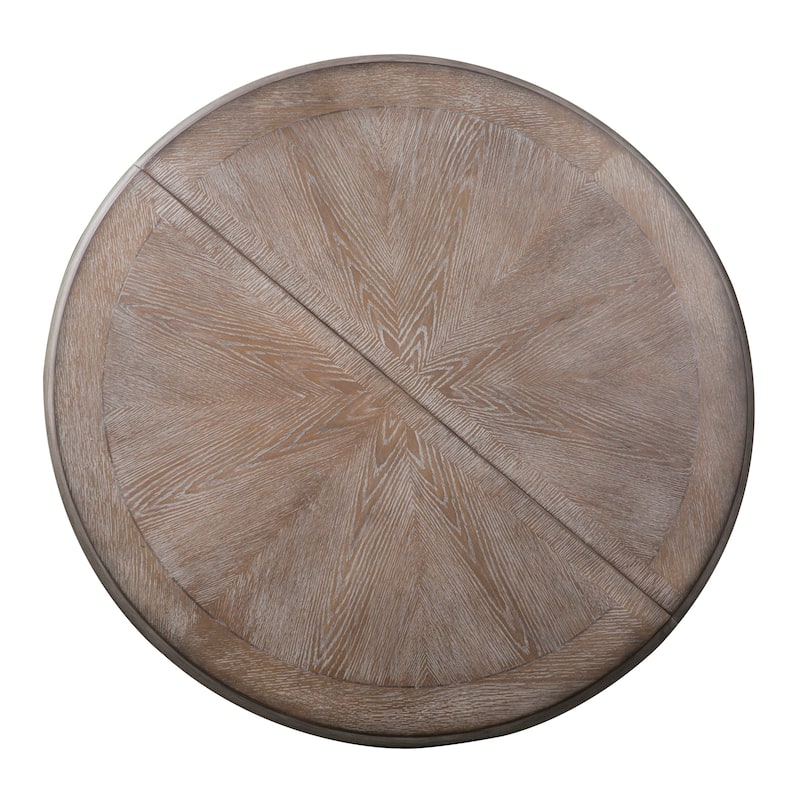 Magnolia Manor Round Pedestal Dining Table with Expandable Leaves - 2 Finishes