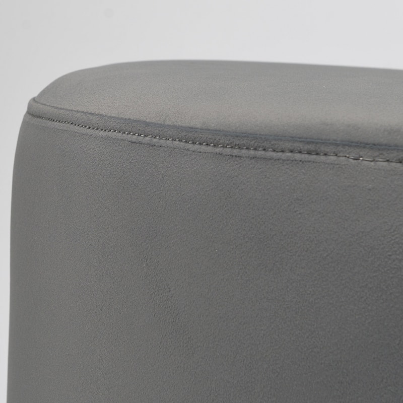KINWELL Round Upholstered Pouf Ottoman Footrest