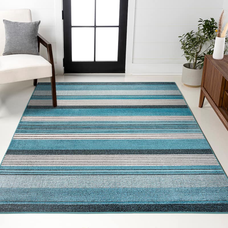 JONATHAN Y Austin Modern Botanical Wildflower Area Rug - 5 X 8 - Blue/Navy