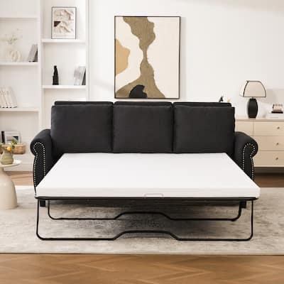Sleeper Sofa Daybed, Pull Out Couch with Mattress, 3-in-1 Seater Upholstery Sectional Couches Convertible Sofa Bed