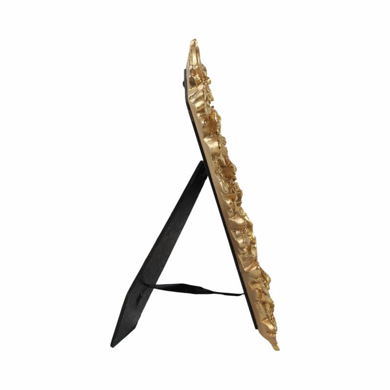 5 in. x 7 in. Gold Polyresin Butterfly in Bloom Photo Frame