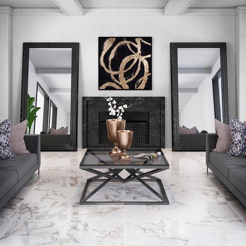 Allan Andrews Ballare Black and Gold Square Canvas Wall Art