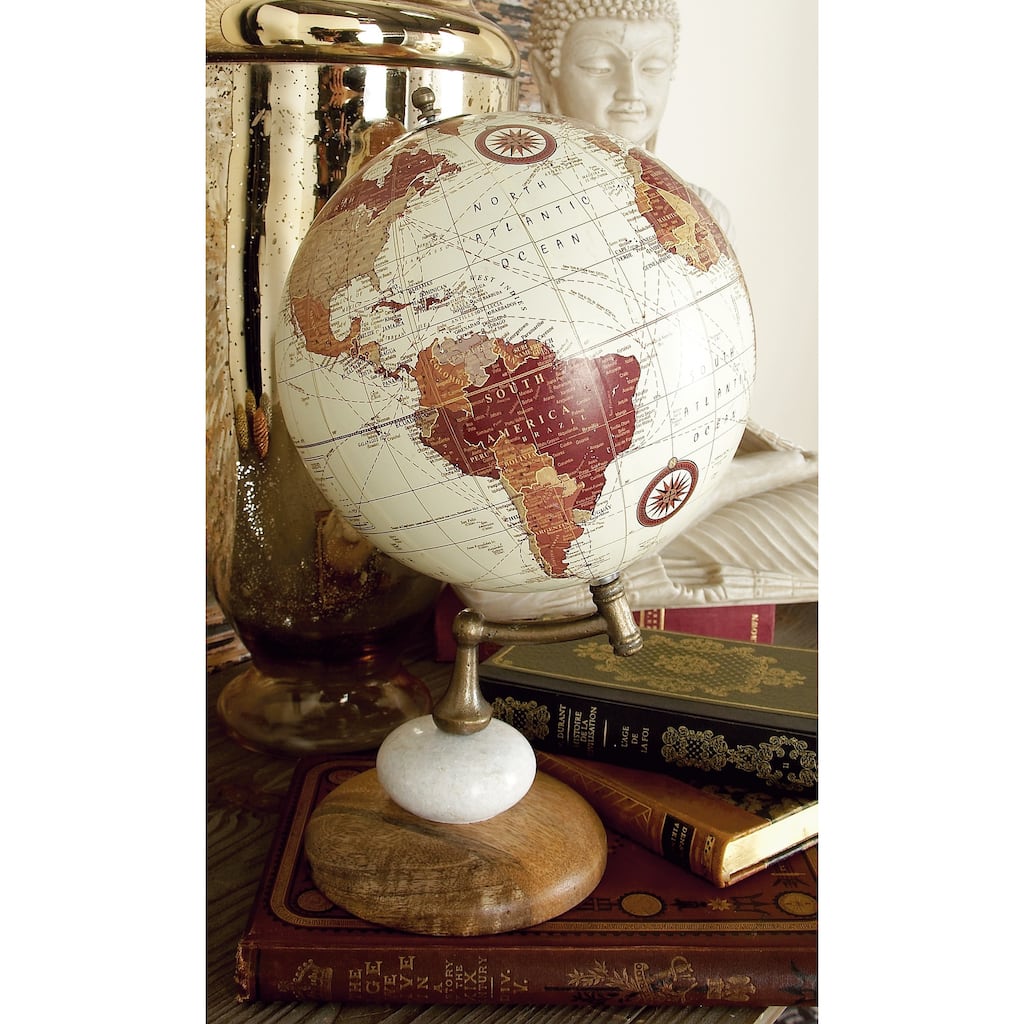 Cream Mango Wood Globe