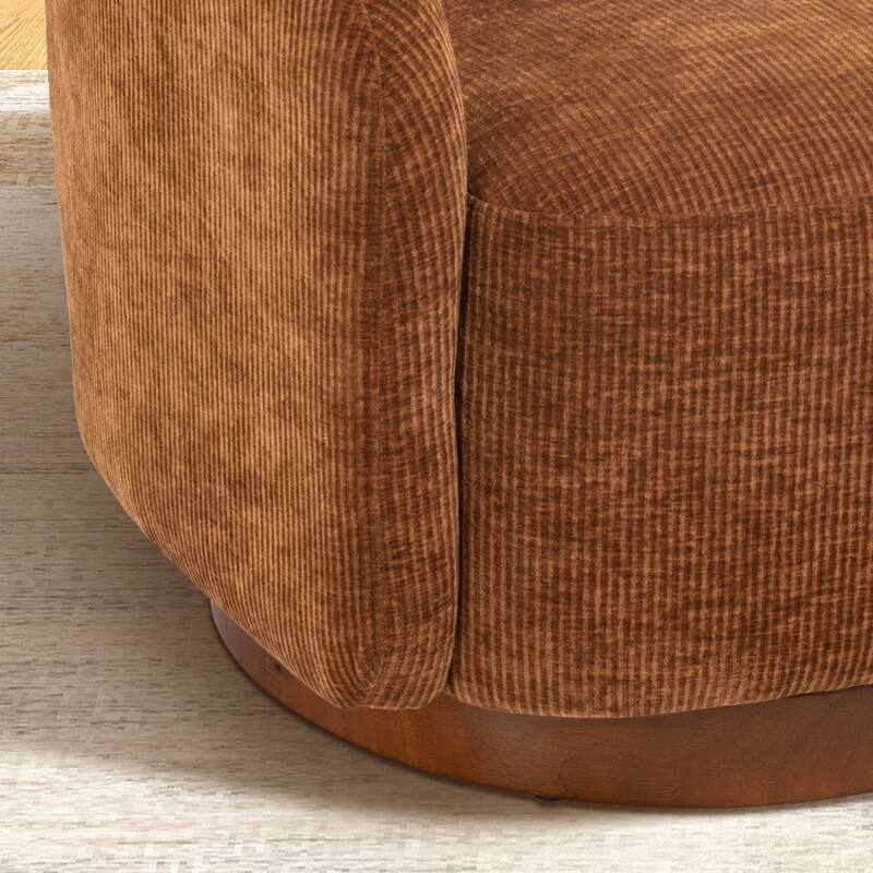 Swivel Accent Barrel Chair and Comfy Round Accent Single Sofa Chair, 360 Degree Club Chair, Lounge Armchair for Living Room