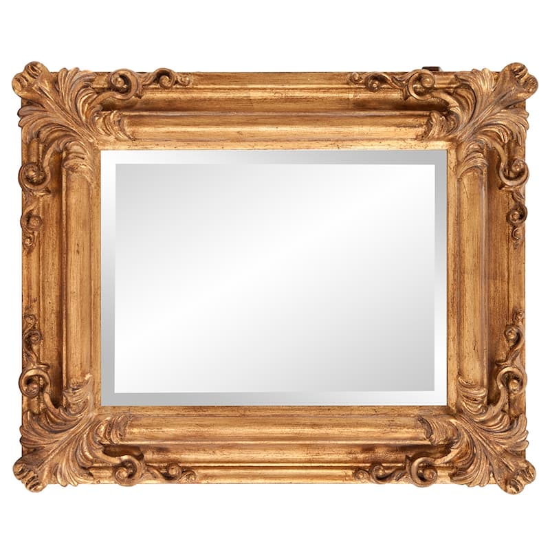 Allan Andrews Gold Wood Frame Edwin Decorative Wall Mirror - 23" H x 20" W
