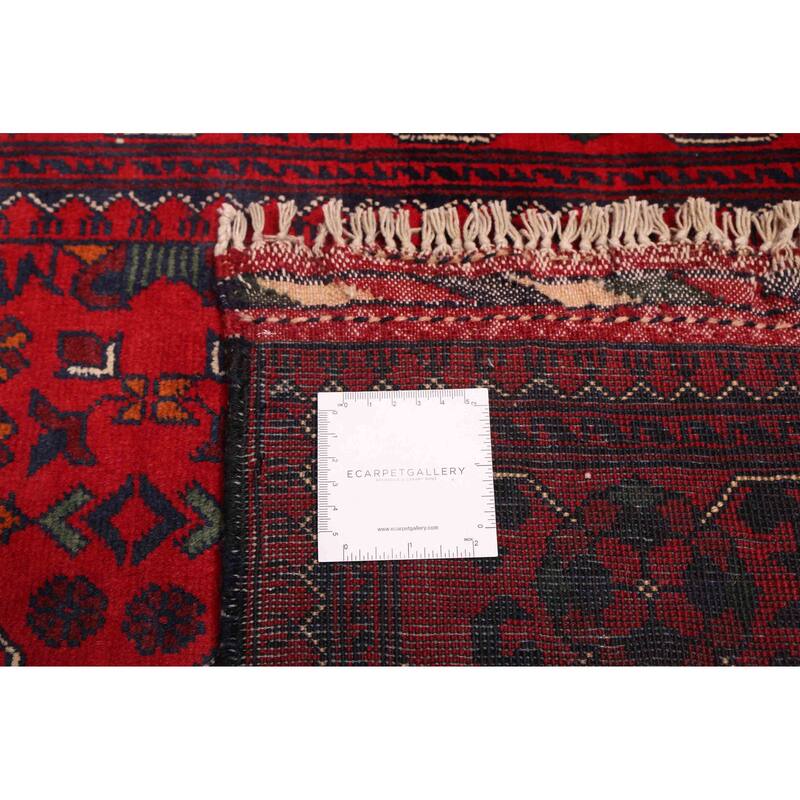 ECARPETGALLERY Hand-knotted Finest Khal Mohammadi Red Wool Rug - 2'9 x 9'11