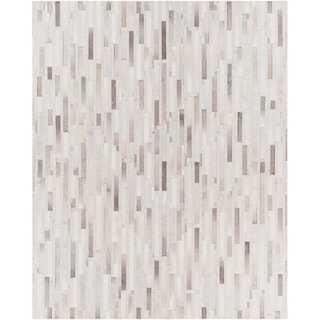 Hand-Crafted Euclid Viscose & Hair-on-hide Area Rug