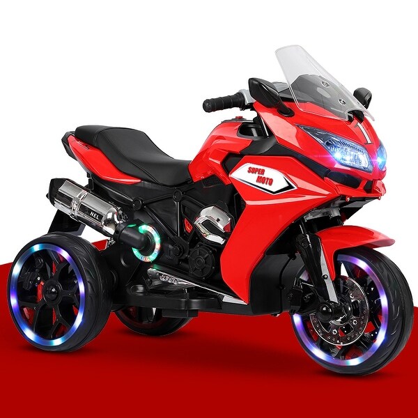 TAMCO 12V Kids Electric Motorcycle Three Lighting Wheels Rechargeable Boys Girls Motorbike Bed Bath Beyond 41033912