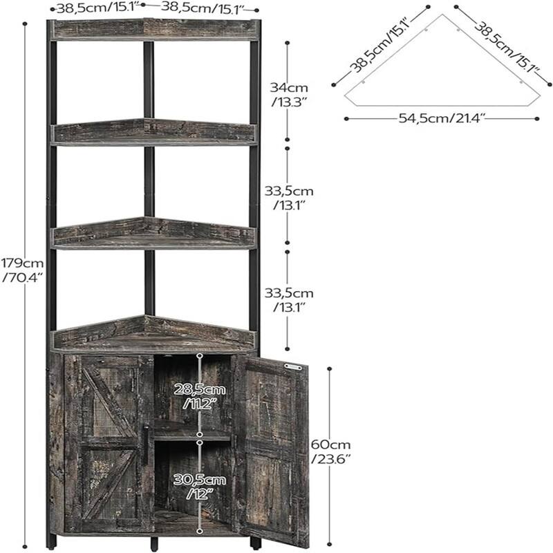 Corner Shelf - 23.2 x 15.7 x 70.3