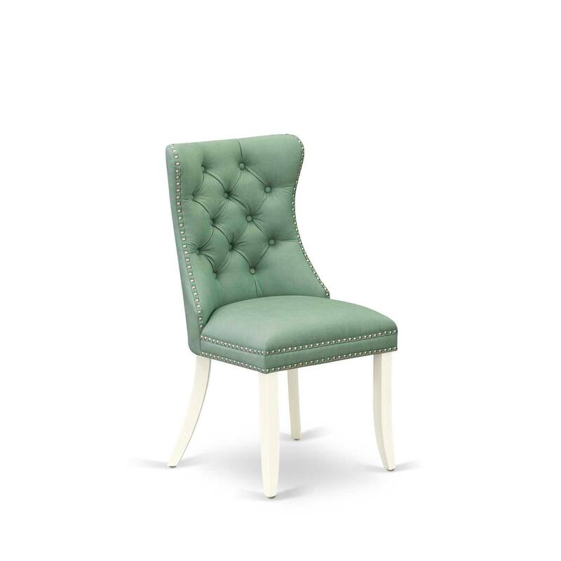 Parson Dining Chairs Set of 2 - Upholstered Kitchen Chairs with Nailhead Trim - Modern Dining Room Seating