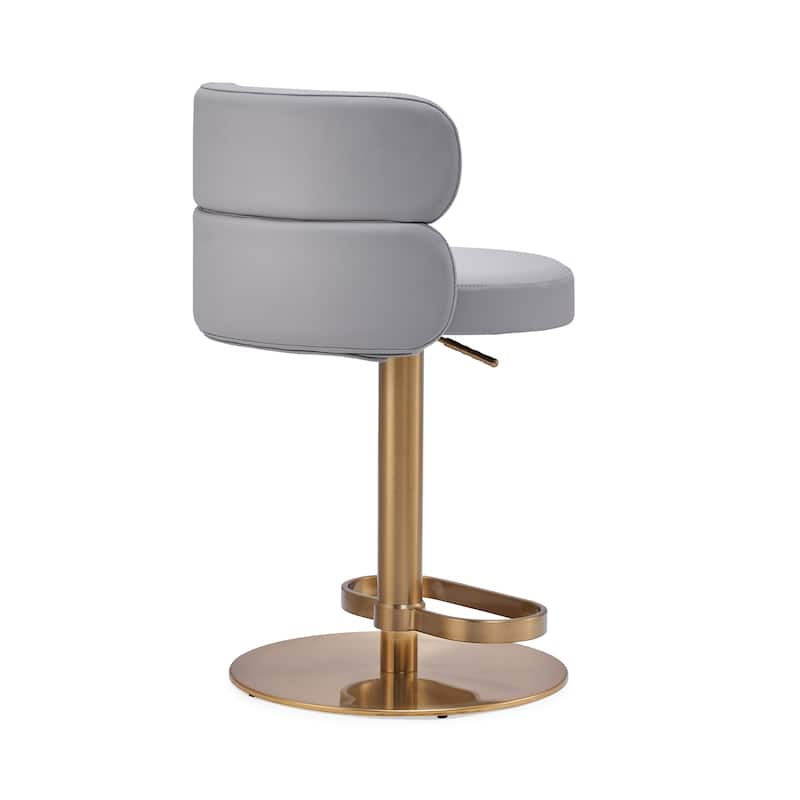 PU Modern Bar Stool Dining Chair Counter Chair with Swivel and Height Adjustment