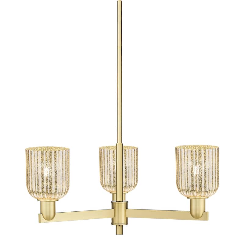 Innovations Lighting 716-3CR-9-18 Bridal Veil Chandelier Bridal Veil 3 - Satin Gold / Mercury