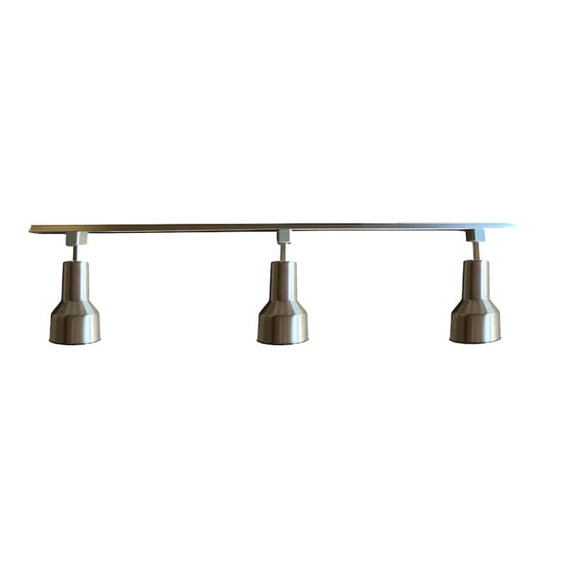 3 Light Track Light in Brushed Nickel Finish - 49"W x 8"H x 4"D - Brushed Nickel - 49"W x 8"H x 4"D